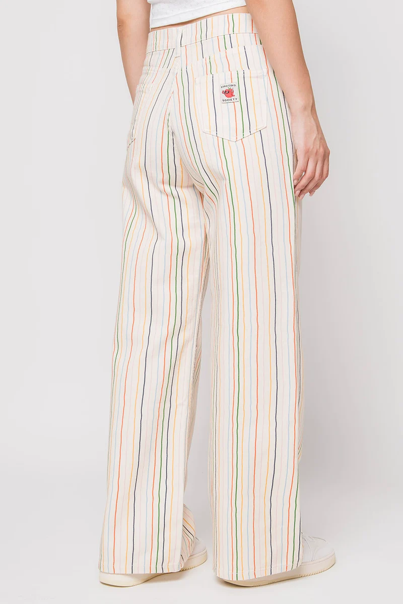Pantalon à rayures multiples Apple Ivory