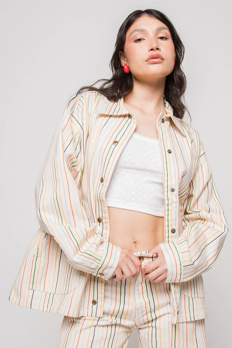 Veste Multi Stripes Apple Ivory