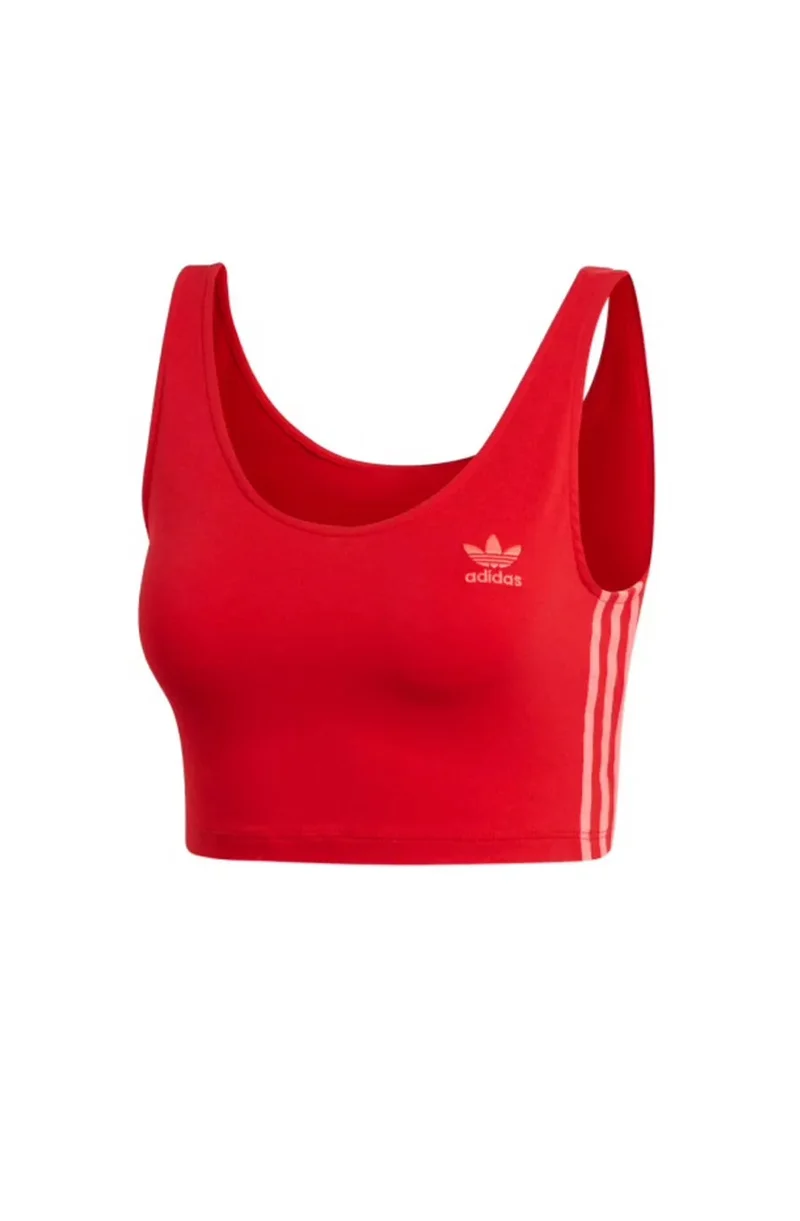 T-shirt Crop Tank Rouge