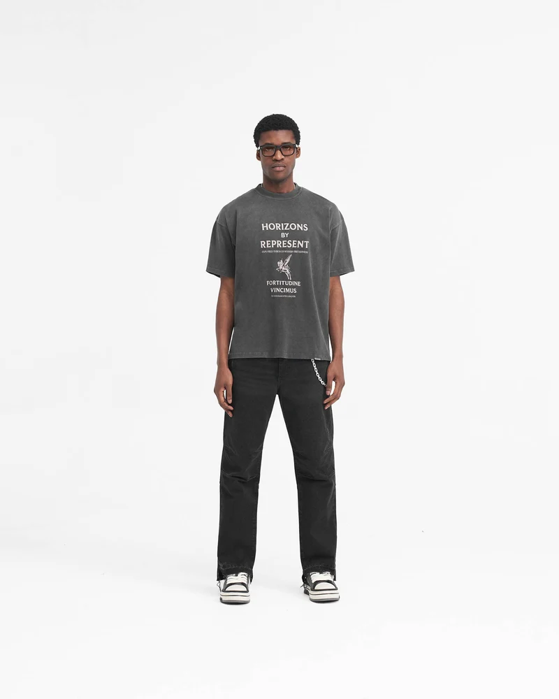 R2 Stepped Hem Denim - Off Black