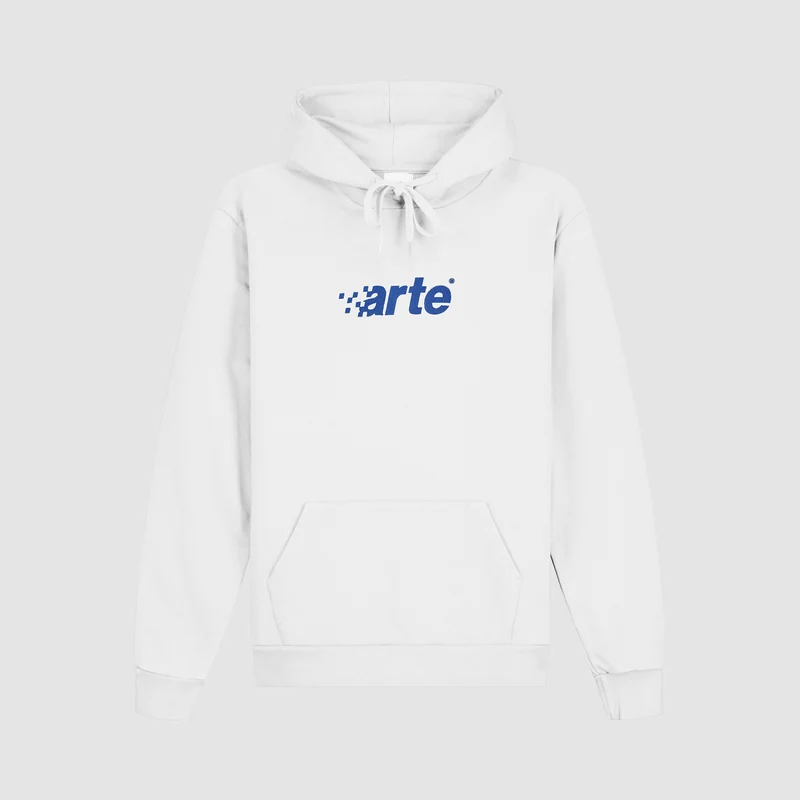 Sweat à capuche Harmon Pixel Logo - Blanc