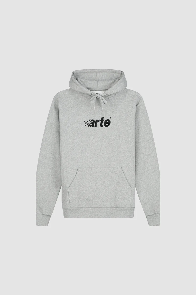 Sweat à capuche Harmon Pixel Logo - Gris