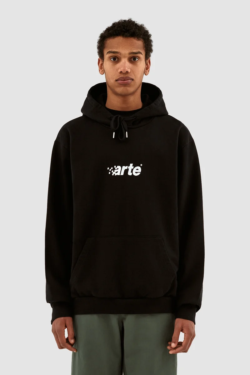 Sweat à capuche Harmon Pixel Logo - Noir