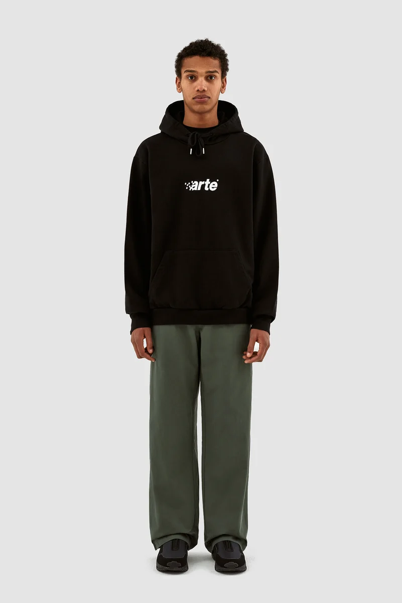 Sweat à capuche Harmon Pixel Logo - Noir