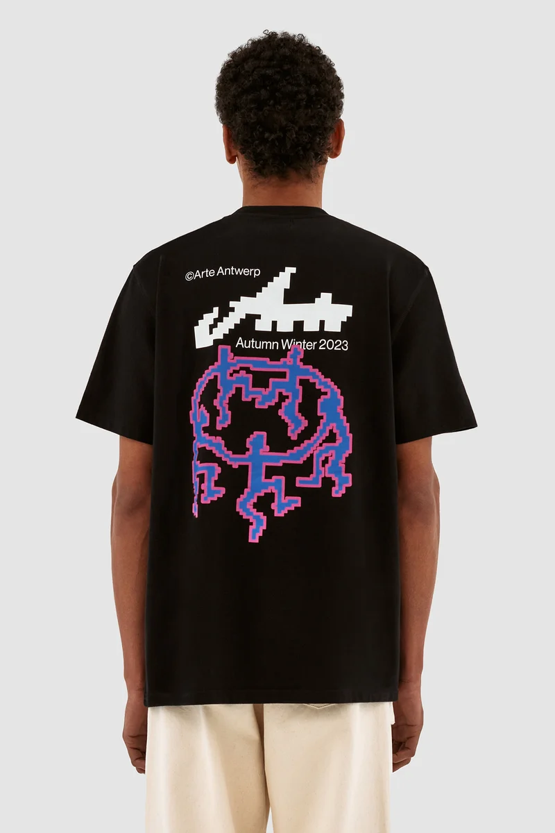Tommy Back T-shirt Pixel Dancers - Noir