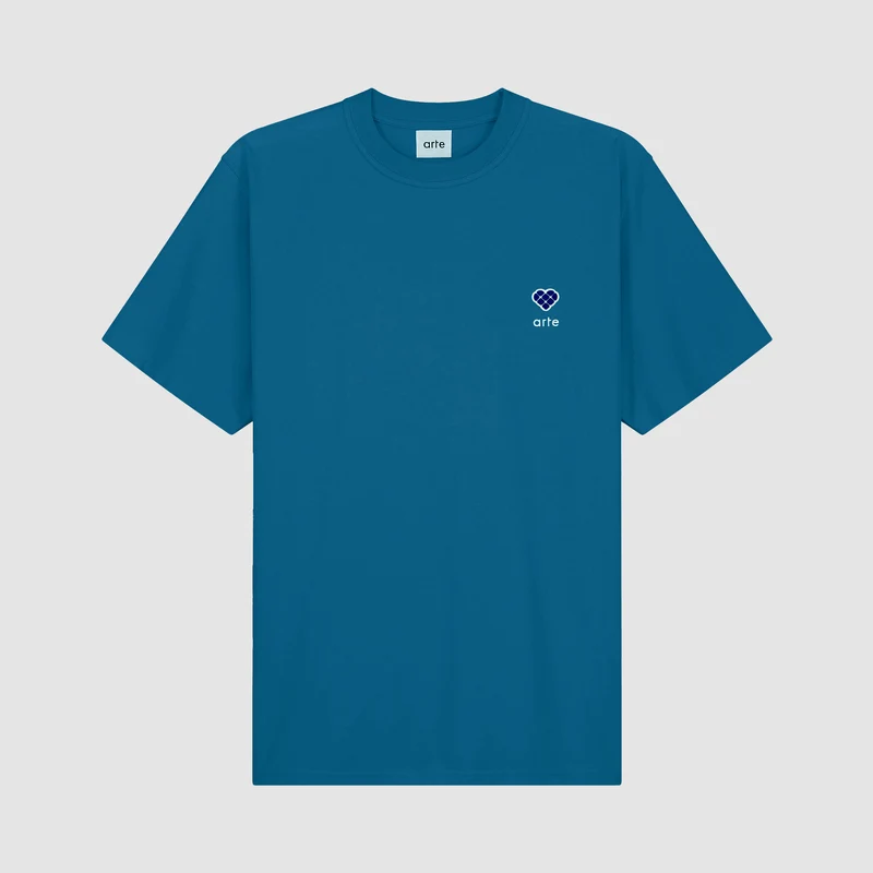 Tommy Heart Patch T-shirt - Blue Lagoon