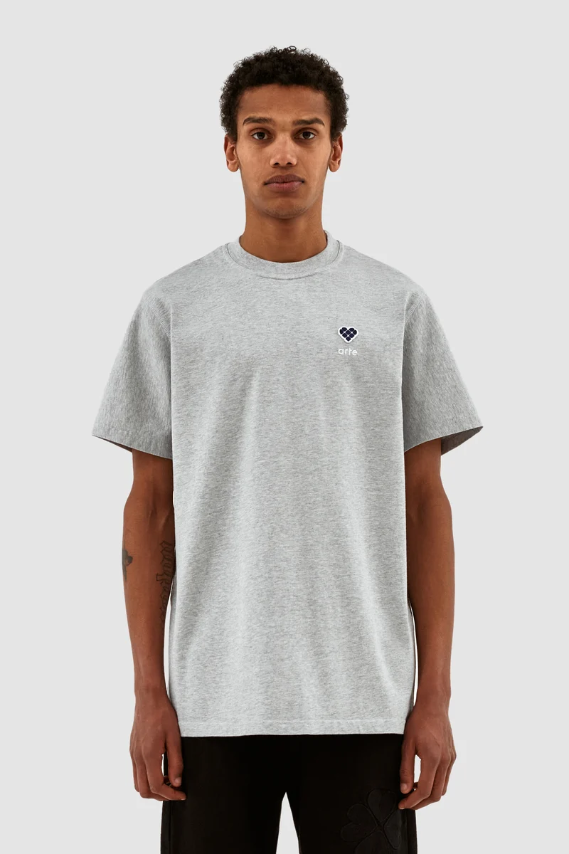 Tommy Heart Patch T-shirt - Gris