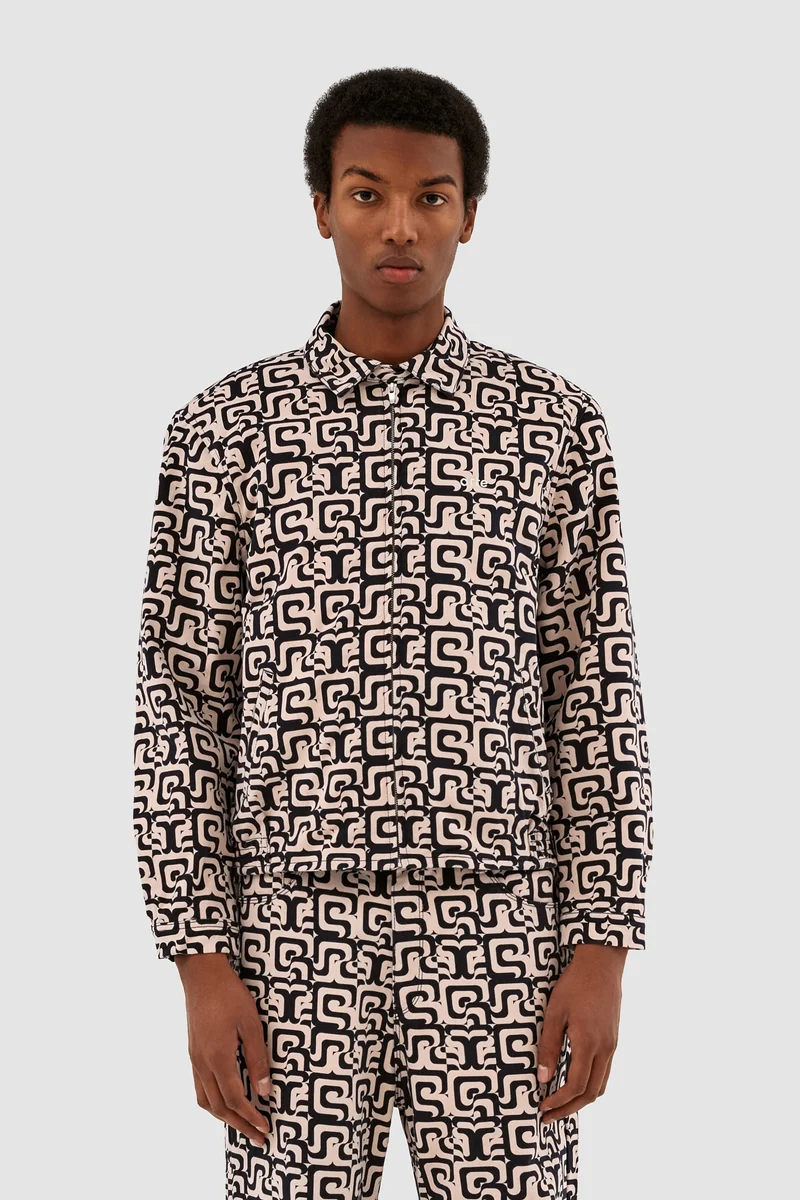 Veste Jones Allover - Marine/Crème