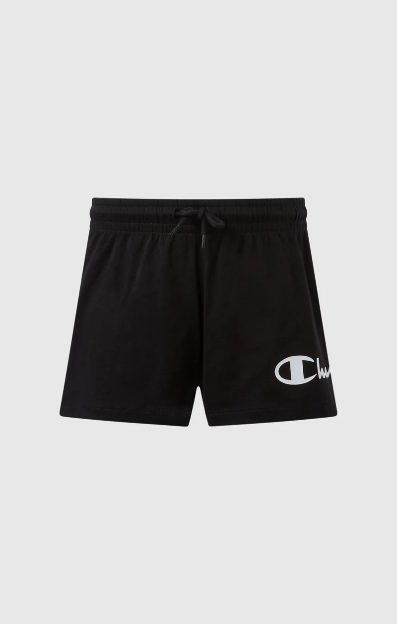 Girls’ Cotton Shorts with Maxi Logo