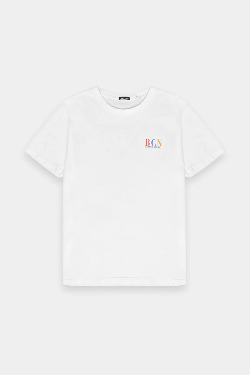 T-shirt délavé Barcelone