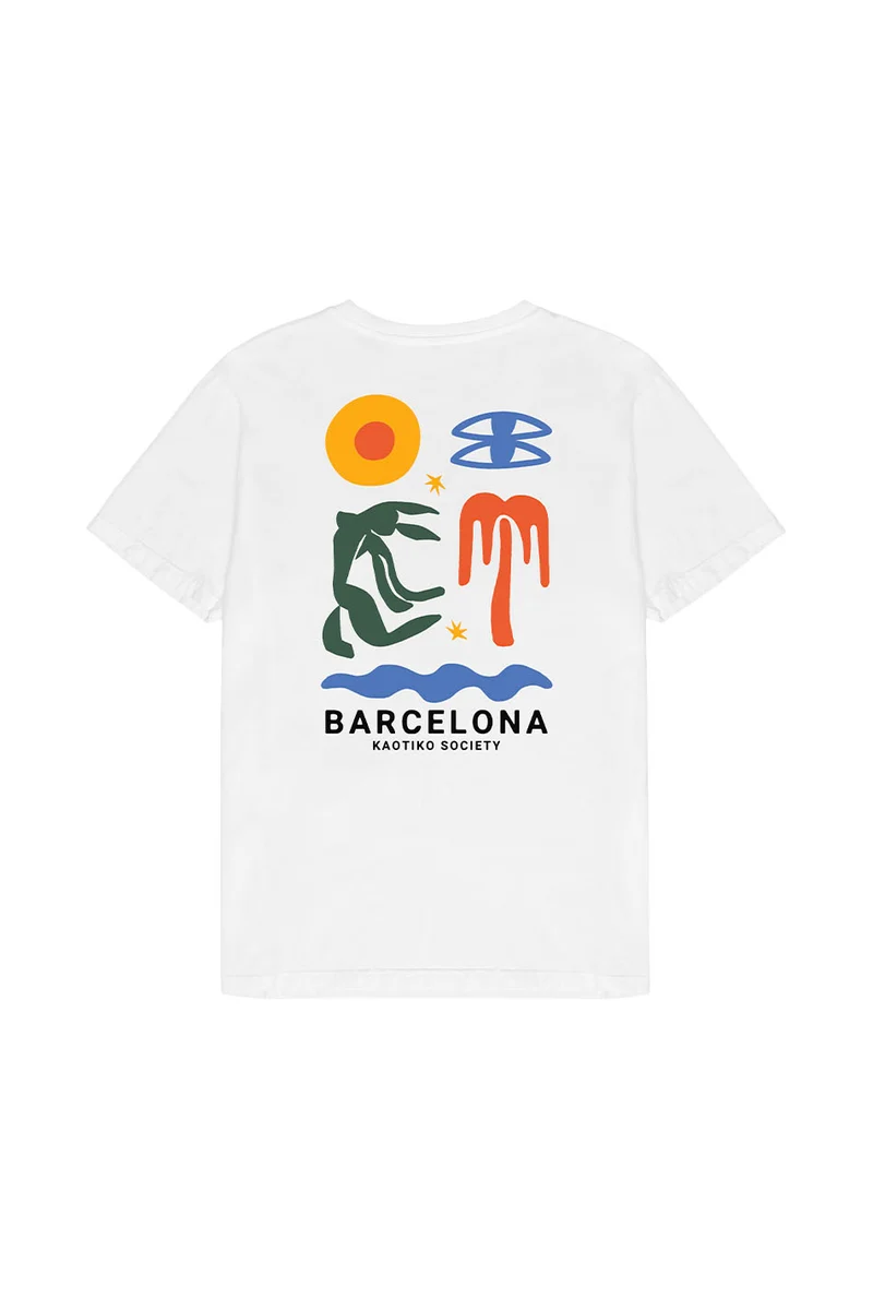 T-shirt délavé Barcelone