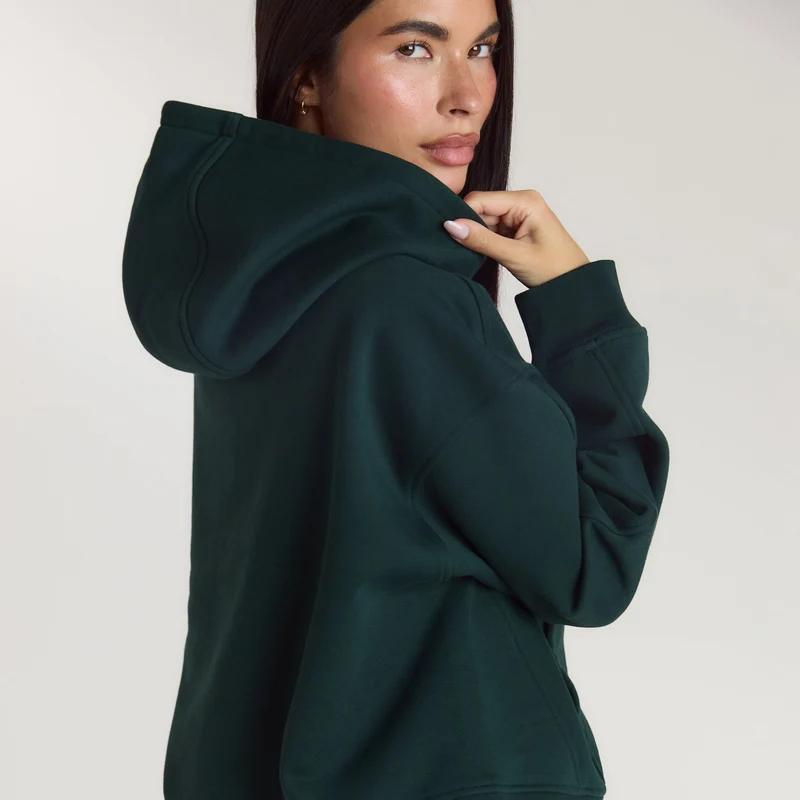 Sweat à Capuche Lounge Living - Vert Forêt