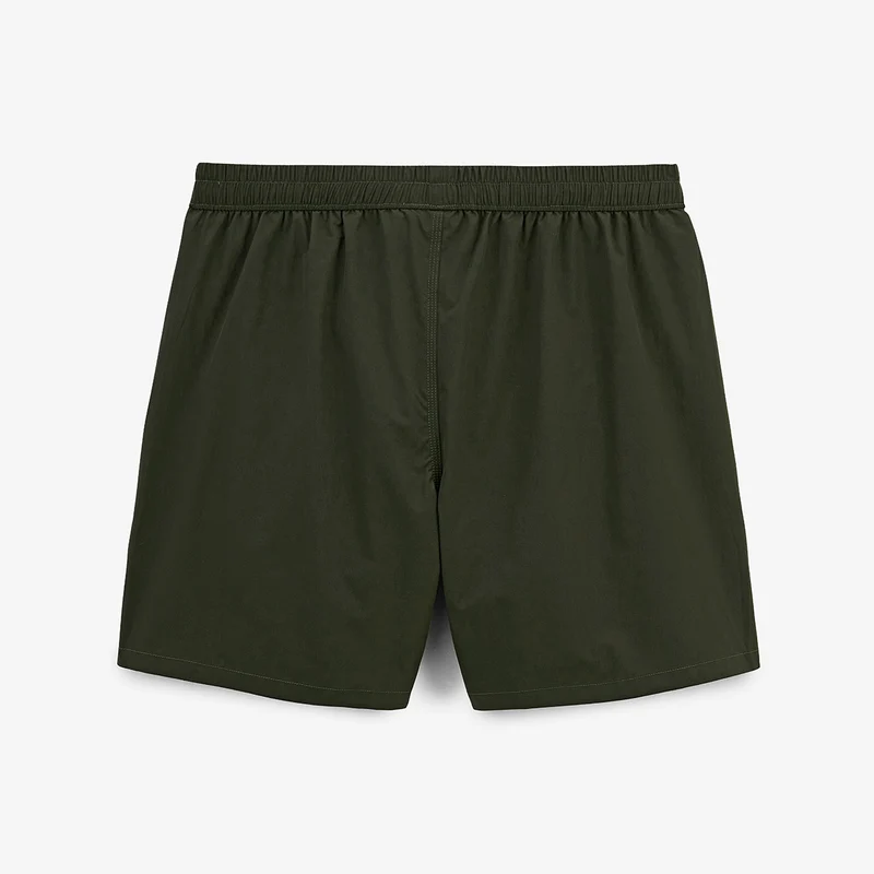 Short de bain uni Nestor vert kaki