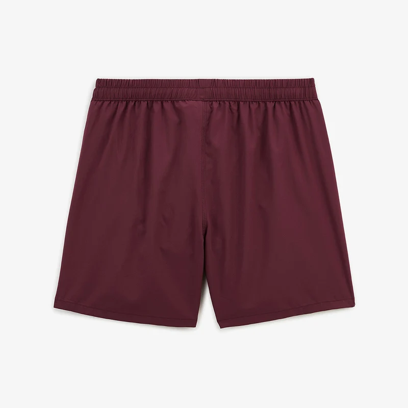 Short de bain uni Nestor rouge bordeaux