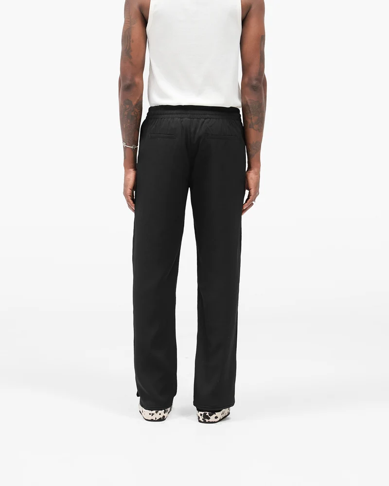 Piped Track Pant - Jet Black