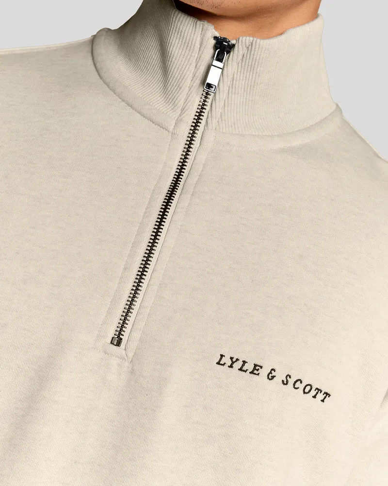 Heavyweight Script 1/4 Zip Sweatshirt