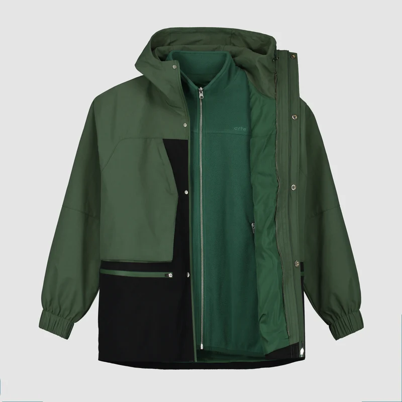 Veste contrastée Jake - Noir/vert