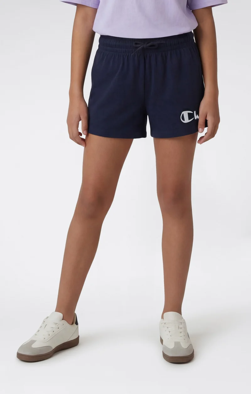 Girls’ Cotton Shorts with Maxi Logo