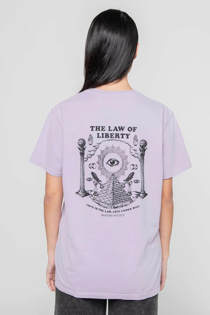 T-shirt Washed Liberty Malva