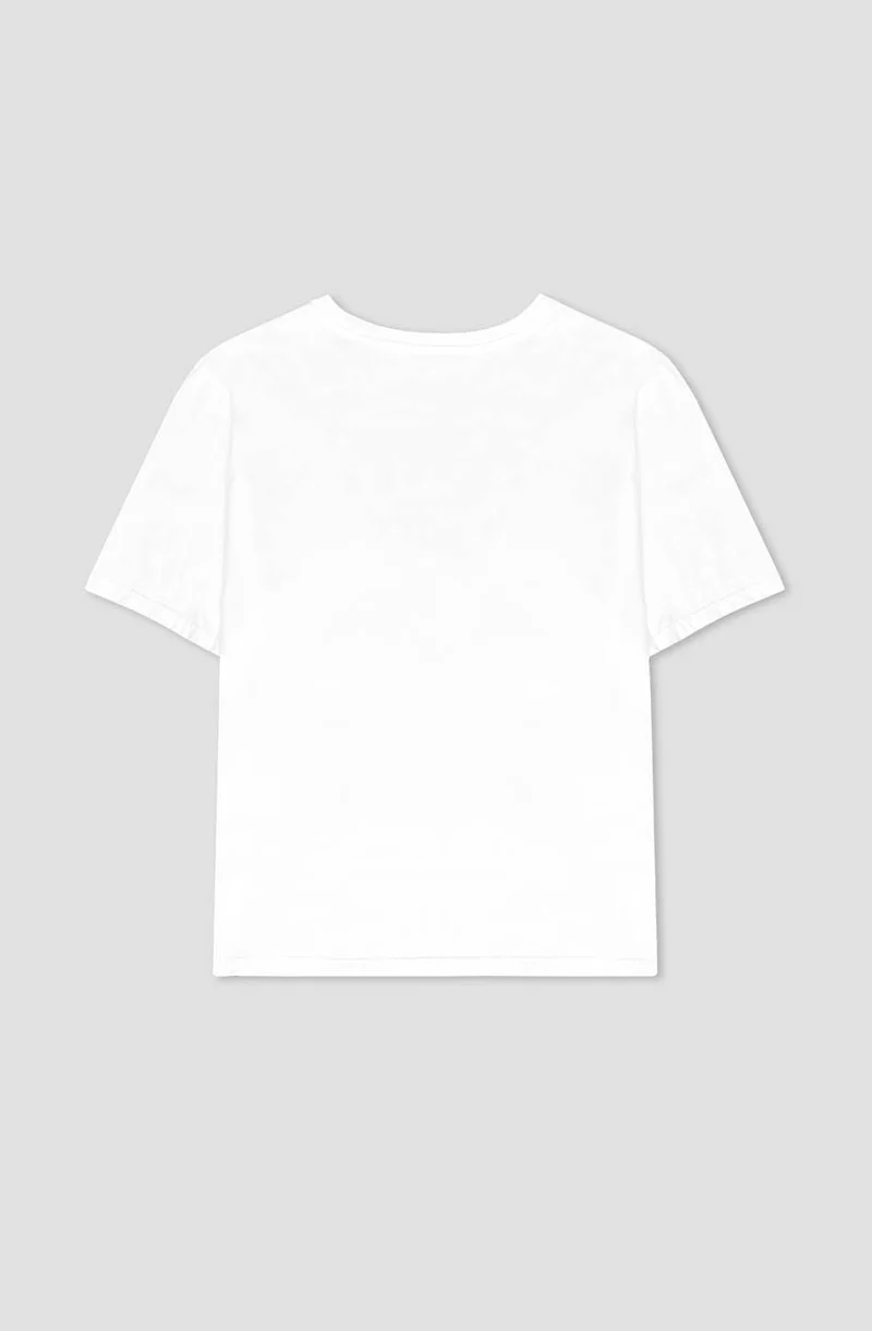 Tee-shirt Washed Flame Of Love White