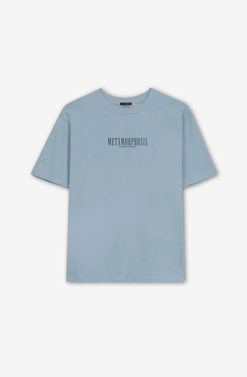 T-shirt Washed Fly bleu métamorphose