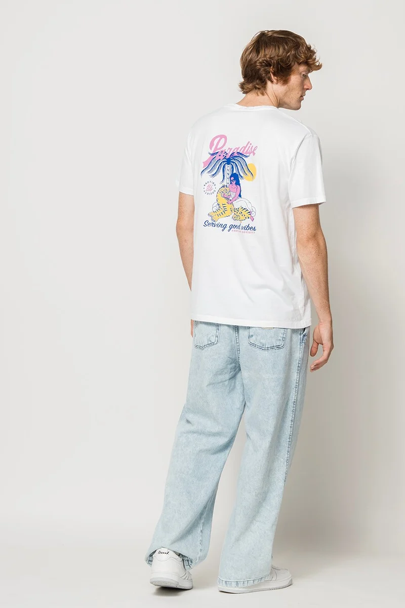 T-shirt Washed Serving Good White