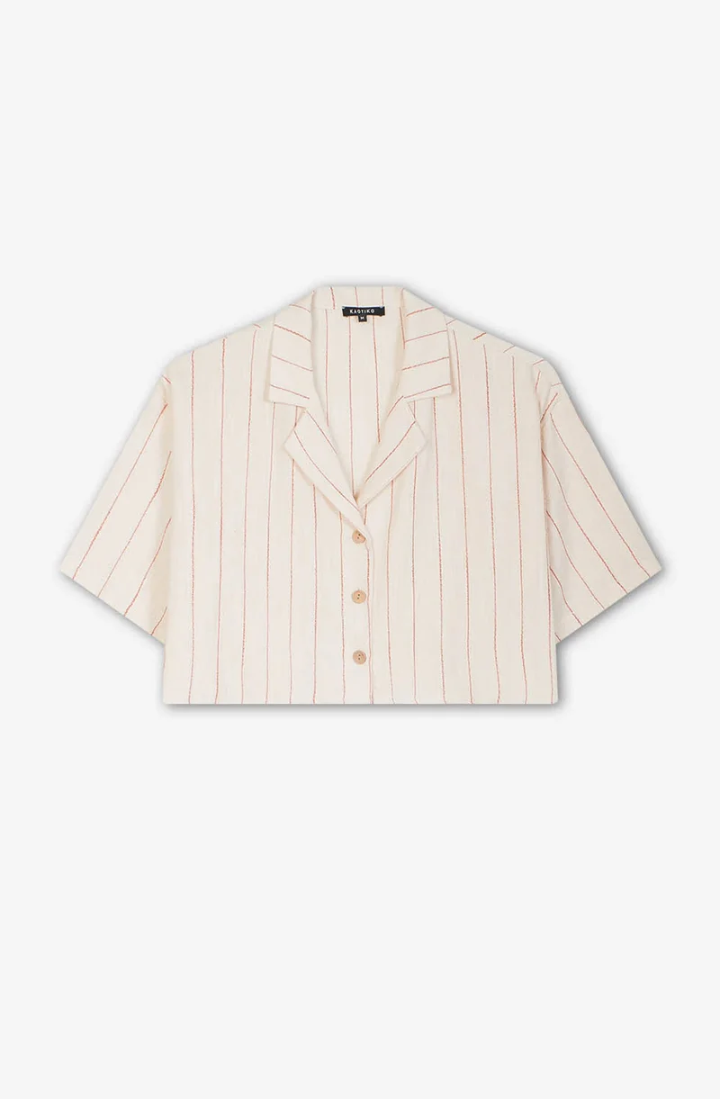 Chemise Barbacoa Stripes Ivory/ Burgundy