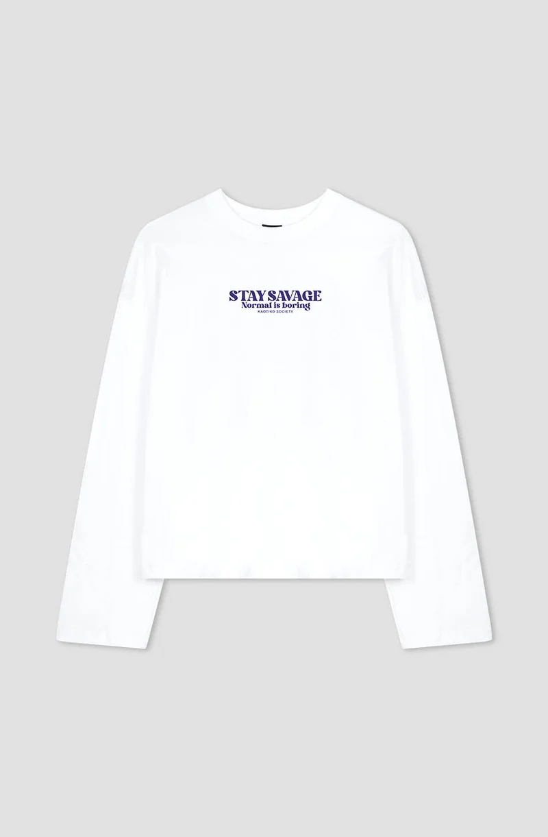 T-shirt blanc Stay Savage