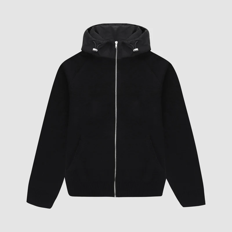 Sweat à capuche en maille Kole - Noir