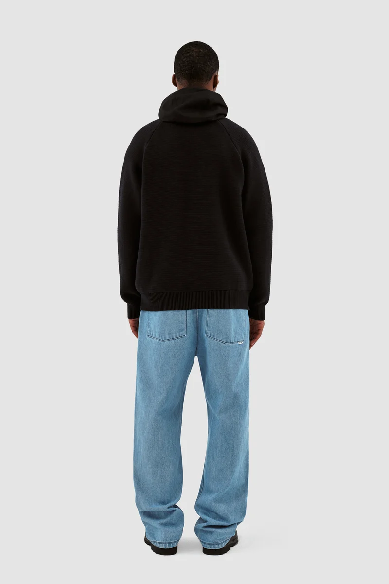 Sweat à capuche en maille Kole - Noir