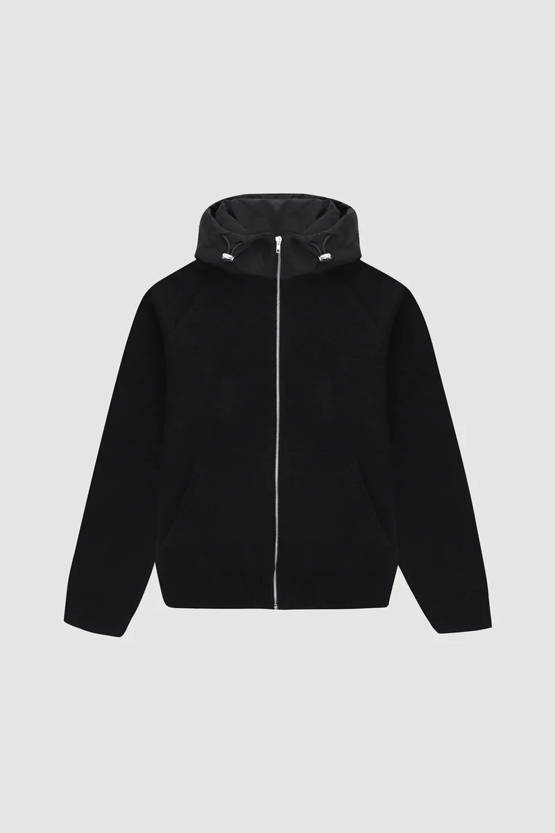 Sweat à capuche en maille Kole - Noir