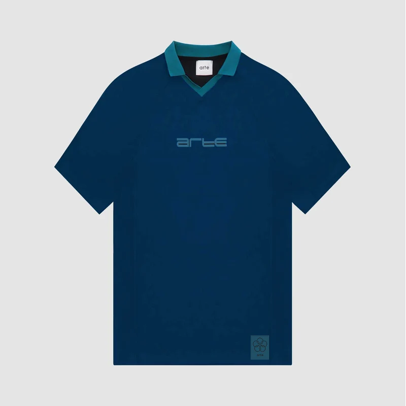 T-shirt à col Taylor - Marine