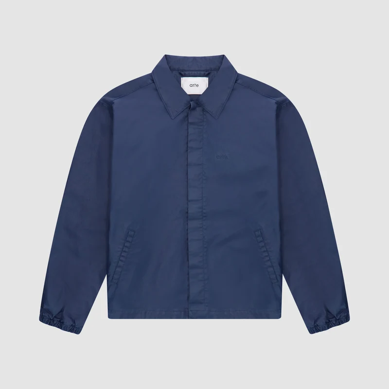 Jules Coach Waxed Denim Jacket - Navy