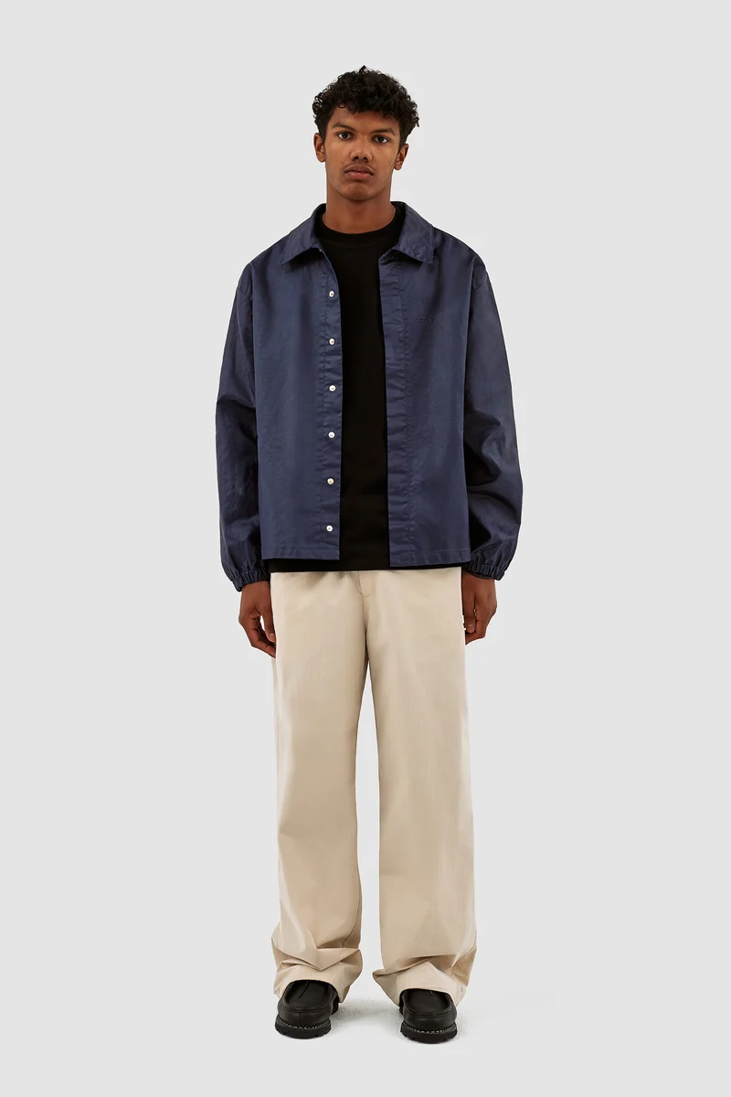 Jules Coach Waxed Denim Jacket - Navy