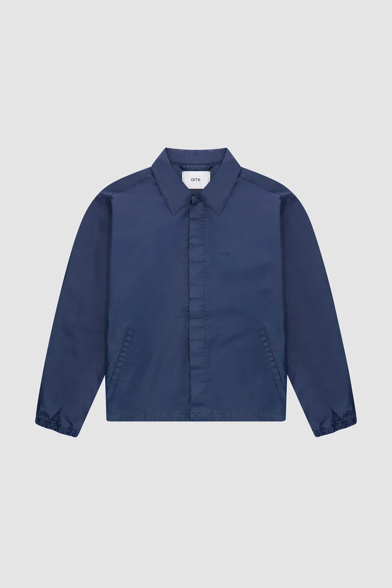 Jules Coach Waxed Denim Jacket - Navy