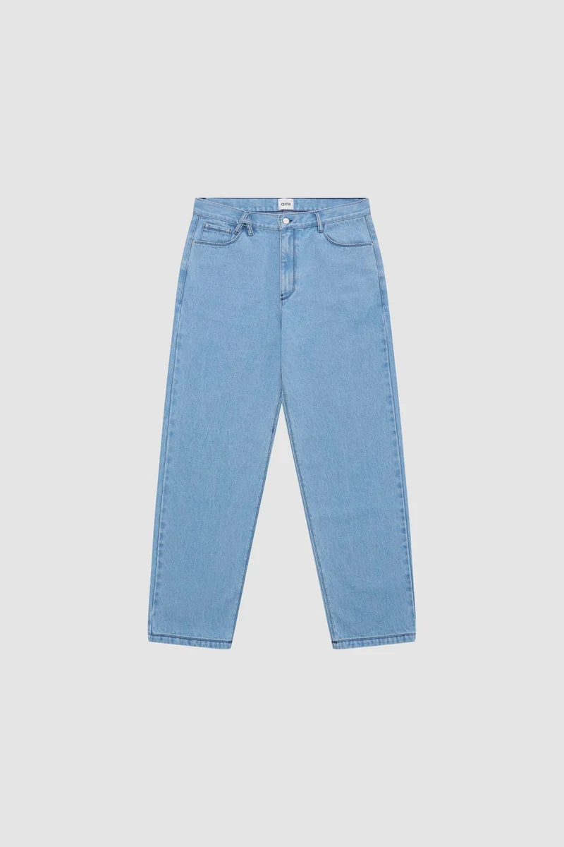 Poage Belt Detail Pants - Denim Bleach