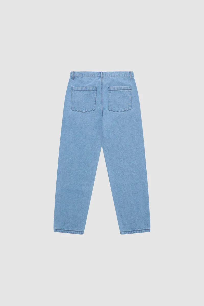 Poage Belt Detail Pants - Denim Bleach