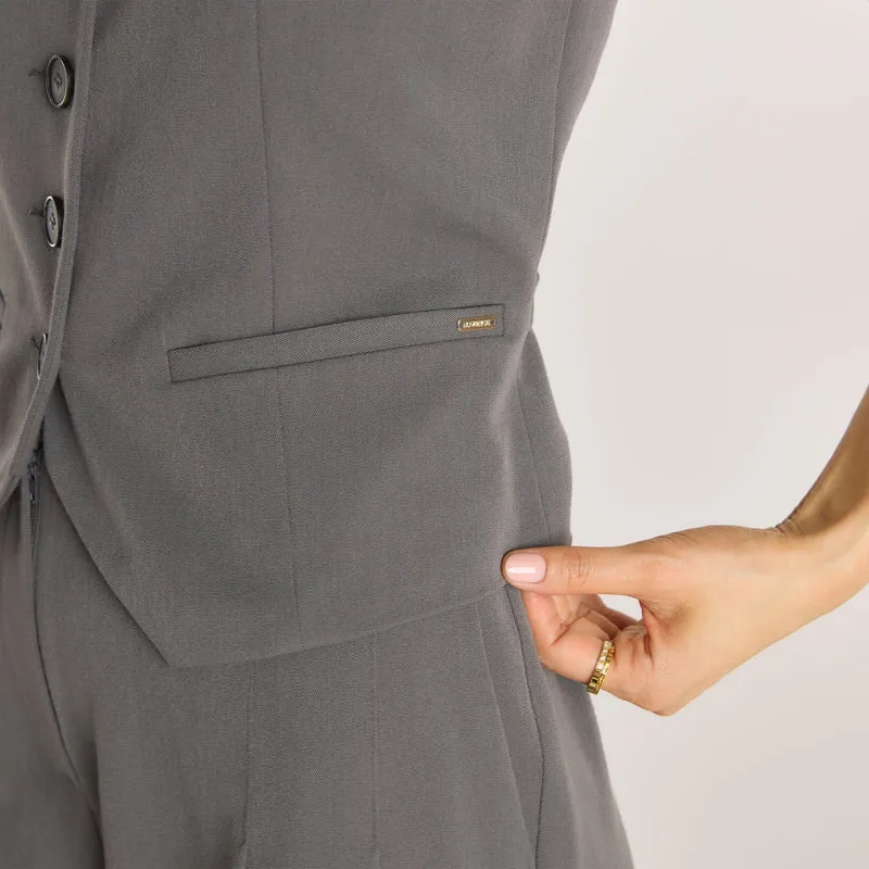 Gilet Ajusté - Charbon