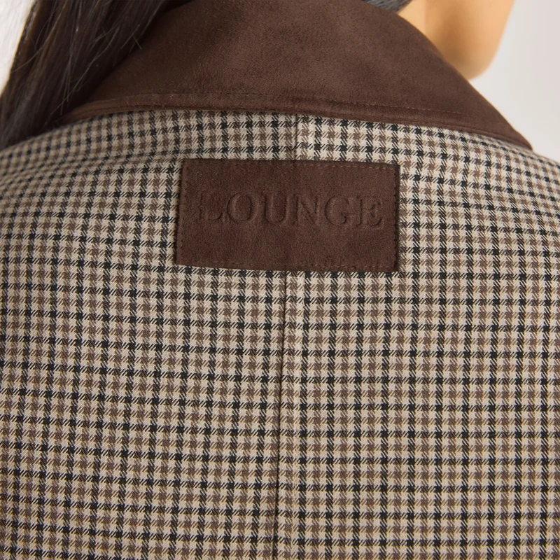 Veste Pied-de-Poule - Marron