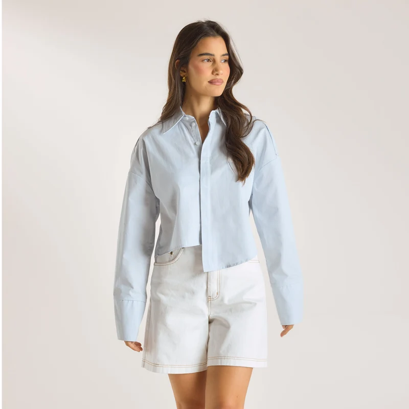 Chemise Asymétrique - Rayures Bleues