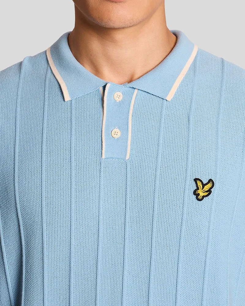 Tipped Pique Knitted Polo Shirt
