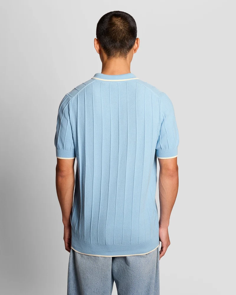 Tipped Pique Knitted Polo Shirt