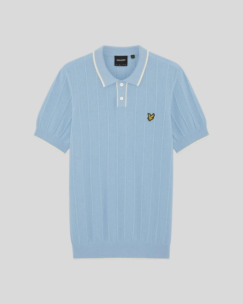 Tipped Pique Knitted Polo Shirt