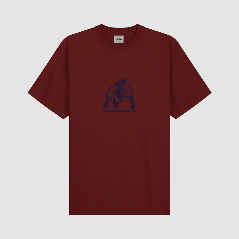 Teo Fighter Front T-shirt - Bordeaux