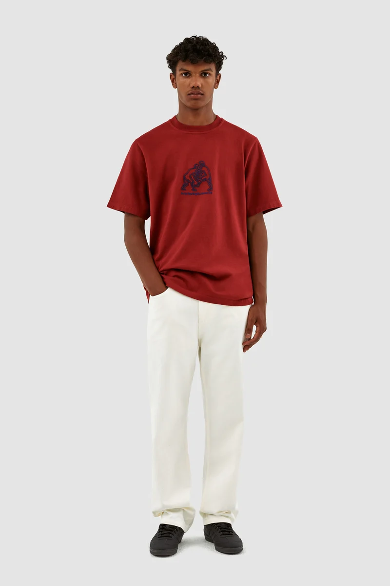 Teo Fighter Front T-shirt - Bordeaux