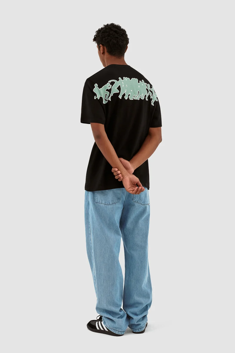 Teo Back T-shirt Multi Runner - Noir