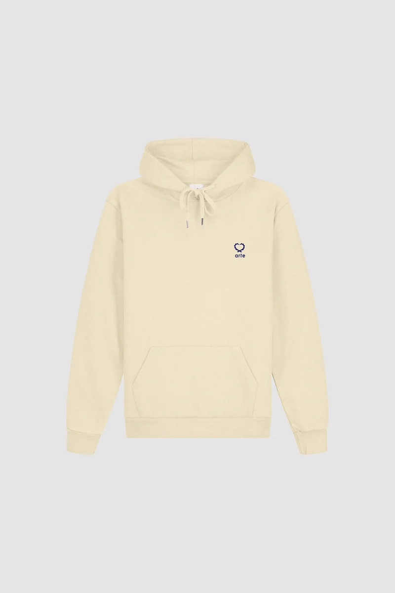 Sweat à capuche Hank Small Heart - Crème