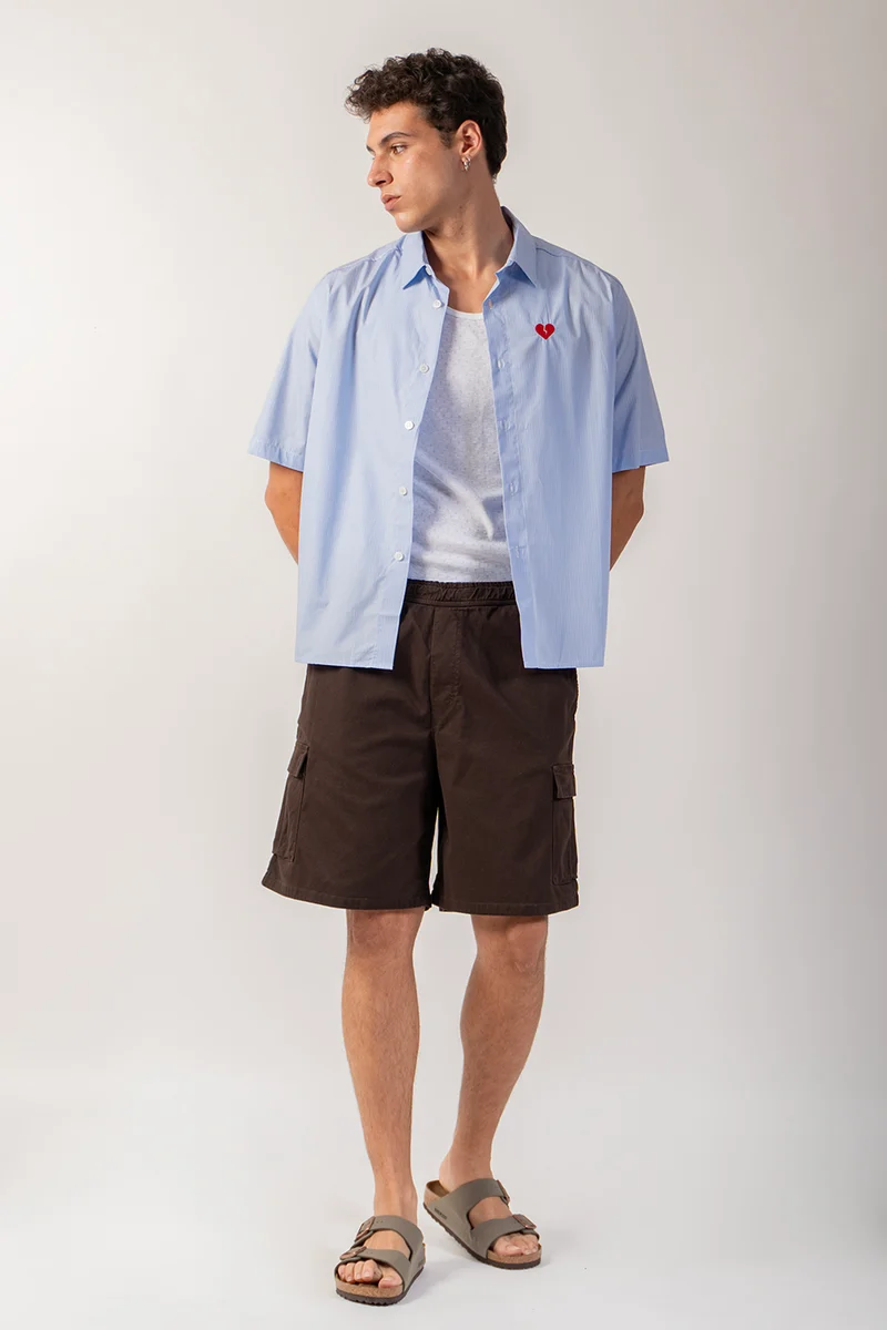 Bermuda Cargo Wide Leg Brown Light