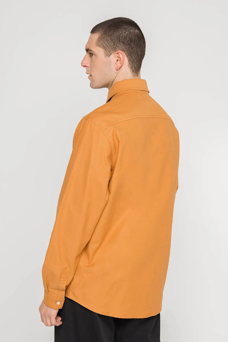 Chemise Washed Roger Mustard