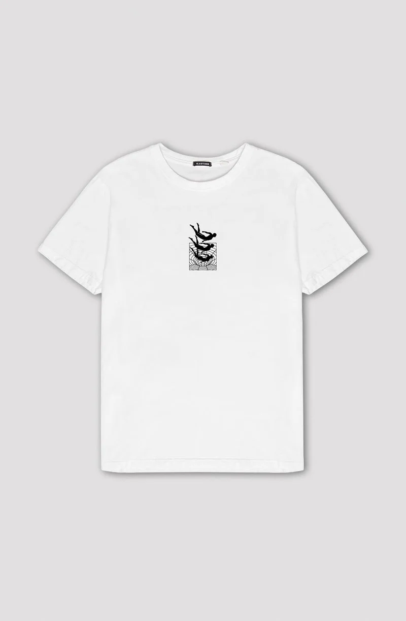 Tee-shirt Washed Cosmic Order White